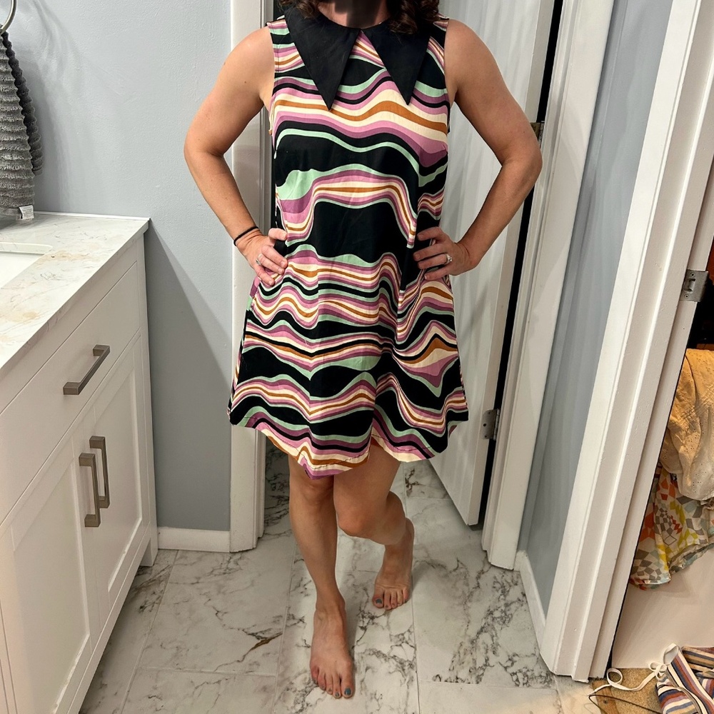 70s Halloween ModCloth NWT groovy dress with pockets S